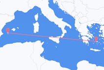 Flights from Parikia in Greece to Ibiza in Spain