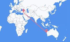 Flyrejser fra Carnarvon, Australien til Gaziantep, Tyrkiet