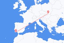 Vluchten van Poprad, Slowakije naar Faro, Napoli, Portugal