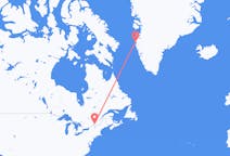 出发地 加拿大出发地 蒙特利尔目的地 格陵兰西西缪特的航班