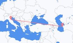 Flyg från Türkmenbaşy, Turkmenistan till Forli, Italien