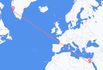 出发地 埃及索哈傑目的地 格陵兰努克的航班