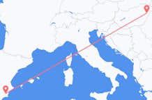 Flyreiser fra Murcia, Spania til Debrecen, Ungarn