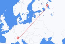 Flyg från Milano till Petrozavodsk
