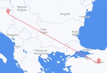 来自波斯尼亚和黑塞哥维那图兹拉目的地 土耳其埃斯基谢希尔的航班
