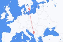 Flyreiser fra Podgorica, Montenegro til Karlskrona, Sverige