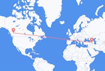 加拿大出发地 乔治王子城飞往加拿大目的地 厄德尔的航班