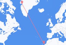スペインのから フエルテベントゥラ島、グリーンランドのへ イルリサットフライト