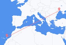 Flyreiser fra Odessa, Ukraina til Lanzarote, Spania