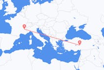 Flyrejser fra Grenoble, Frankrig til Kayseri, Tyrkiet