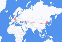 Flyg från Seoul, Sydkorea till Innsbruck, Österrike