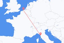 Flug frá Pisa, Ítalíu til Oostende, Belgíu