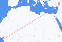 Flyrejser fra Conakry, Guinea til Kahramanmaraş, Tyrkiet