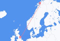 Flights from Doncaster, England to Narvik, Norway