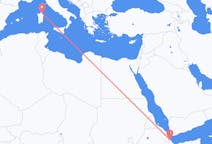 Flyg från Balbala, Djibouti till Olbia, Italien