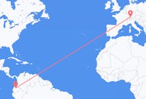Flyreiser fra Quito, Ecuador til Friedrichshafen, Tyskland