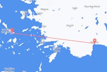 Flyreiser fra Mykonos, Hellas til Antalya, Tyrkia