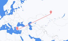 Flights from Kemerovo, Russia to Dalaman, Turkey