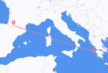Flights from Zakynthos Island, Greece to Lourdes, France