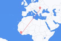 Flyreiser fra Monrovia, Liberia til Sibiu, Romania