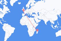 Flights from Antananarivo, Madagascar to Lorient, France