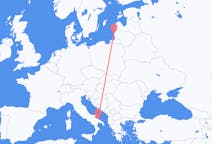 Flyreiser fra Palanga, Litauen til Bari, Italia