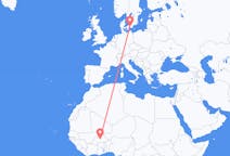 Flyreiser fra Ouagadougou, Burkina Faso til Malmö, Sverige