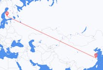 중국 우시에서 출발해 핀란드 탐페레로(으)로 가는 항공편