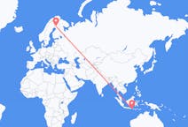 Flyreiser fra Praya, Lombok, Indonesia til Rovaniemi, Finland