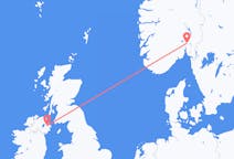 Flug frá Belfast, Norður-Írlandi til Óslóar, Noregi