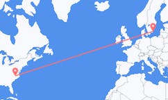 Flyrejser fra Raleigh, USA til Kalmar, Sverige