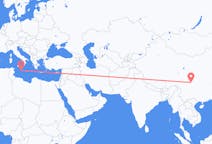 Flyreiser fra Chengdu, Kina til Malta, Malta