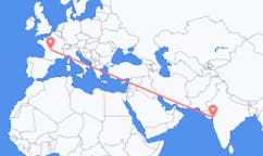 Flyg från Surat, Indien till Limoges, Frankrike