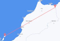 Vluchten van Oujda, Marokko naar Lanzarote, Spanje