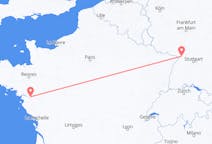 出发地 法国南特目的地 德国卡尔斯鲁厄的航班