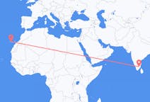 出发地 印度出发地 蒂鲁吉拉帕利目的地 西班牙特内里费岛的航班