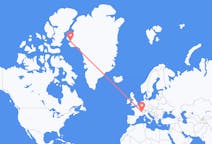 出发地 瑞士日内瓦目的地 格陵兰卡納克的航班