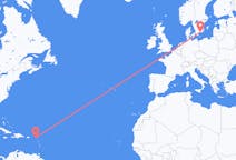 Flights from Saint Barthélemy, St. Barthélemy to Ronneby, Sweden