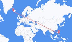出发地 菲律宾甲描育目的地 冰岛雷克雅维克的航班