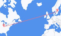 Flyreiser fra Indianapolis, USA til Linköping, Sverige