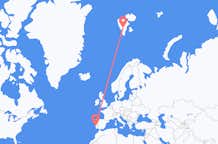 Flyg från Lissabon till Svalbard