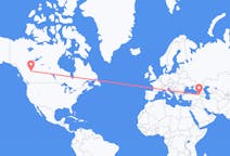 Flights from Dawson Creek, Canada to Kars, Turkey