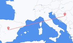 来自波斯尼亚和黑塞哥维那出发地 图兹拉目的地 西班牙马德里的航班