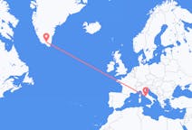 Flyreiser fra Narsarsuaq, Grønland til Roma, Italia