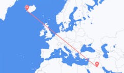 Loty z Rafha, Arabia Saudyjska do Reykjaviku, Islandia