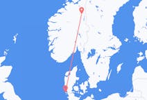 Flights from Røros, Norway to Westerland, Germany