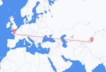 Flights from Aksu City, China to Nantes, France