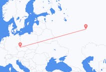 Vluchten van Kazan, Rusland naar Praag, Tsjechië