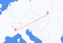 Vluchten van Rzeszów, Polen naar Turijn, Italië