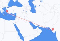 Flyreiser fra Jamnagar, India til Kos, Hellas